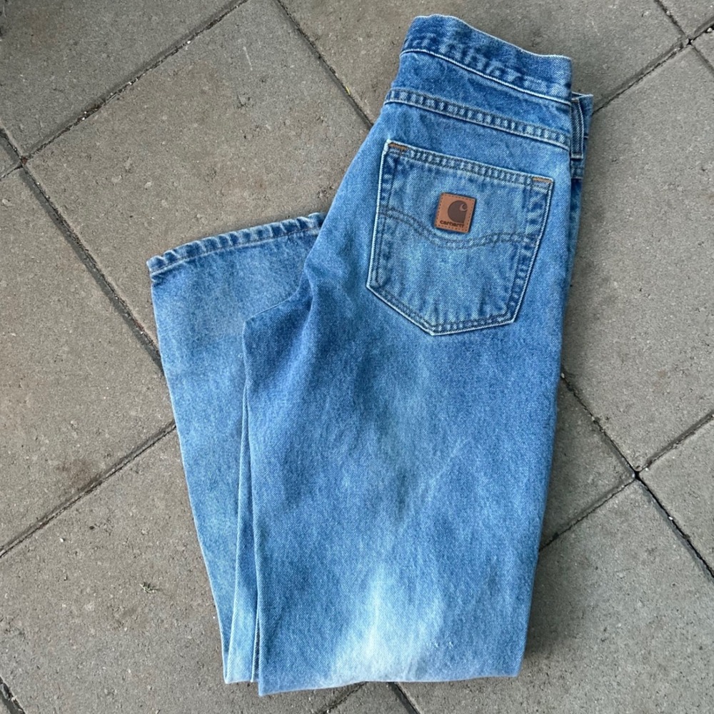 Carhartt Relaxed Fit Distressed Jeans Mens Blue 29x30 Ripped Denim